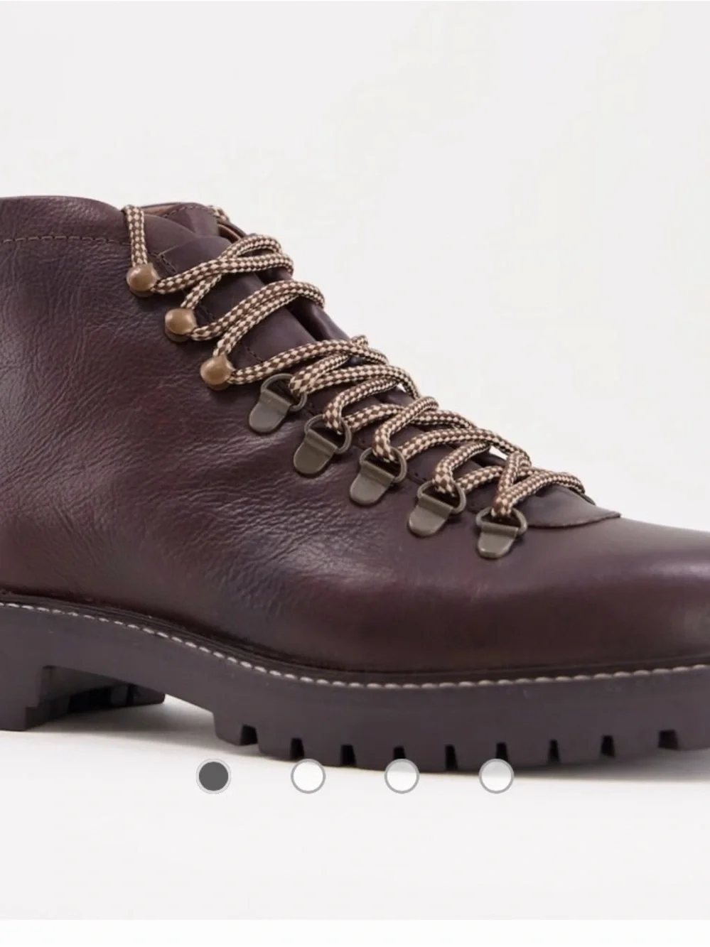 Men's Brown Leather Boot - Rugged Lace-Up Style